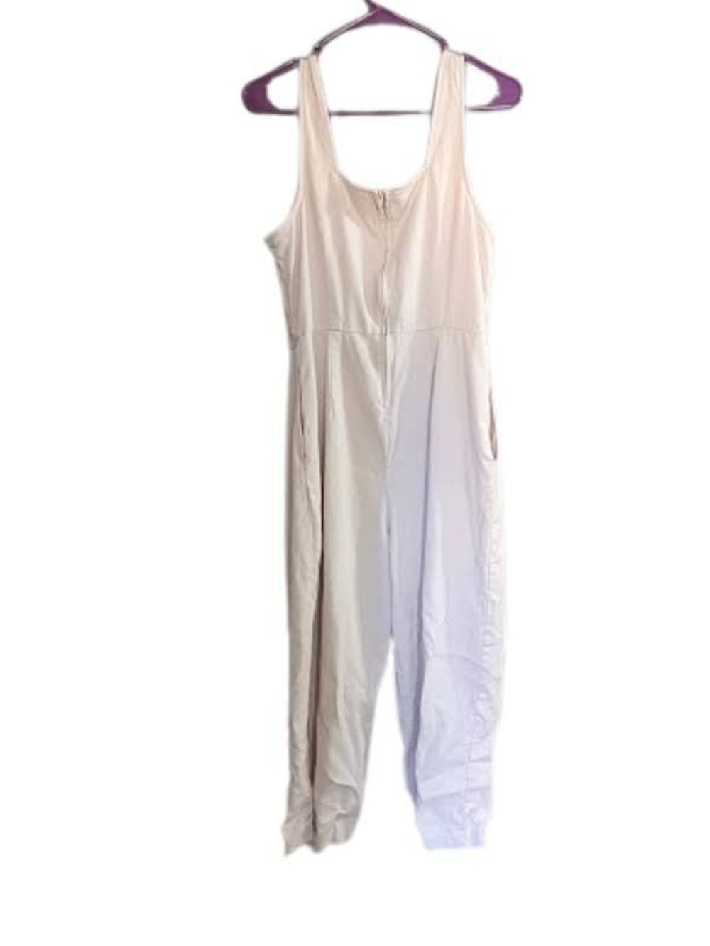 Speechless Cream Sleeveless Jumpsuit with Front Zip
